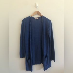 SO Royal Blue Knit Cardigan with Pockets M